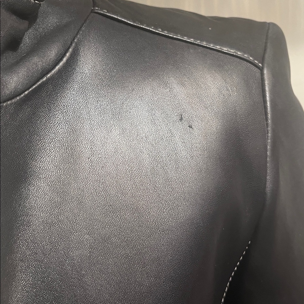 Michael Kors Black Leather Jacket - Picture 3 of 10